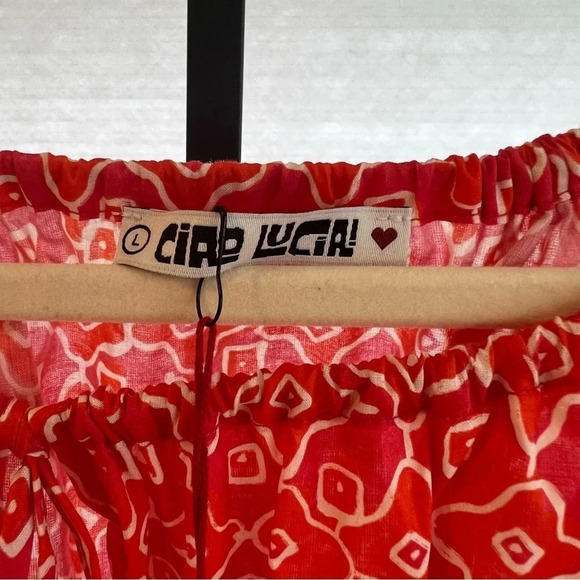 Ciao Lucia Octavia Top Poppy Red NWT Spring Colorful Beachy Coastal Casual Chic - Picture 3 of 5